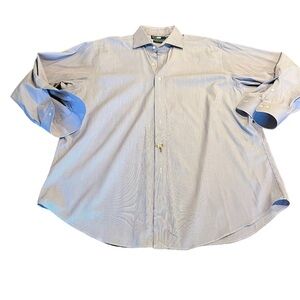 Polo by Ralph Lauren Men’s Classic Fit Pinstriped Button Up Shirt 17 1/2 32/33